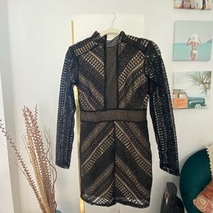 Boohoo paneled bodycon dress